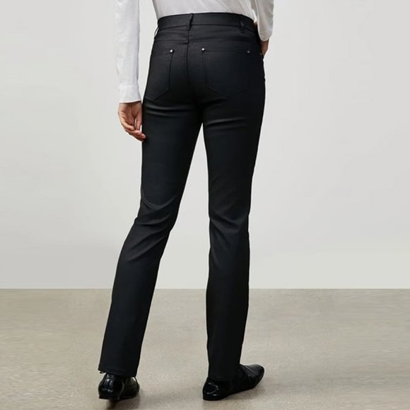 Lafayette 148 New York Thompson Waxed Denim Jeans - Picture 2 of 16